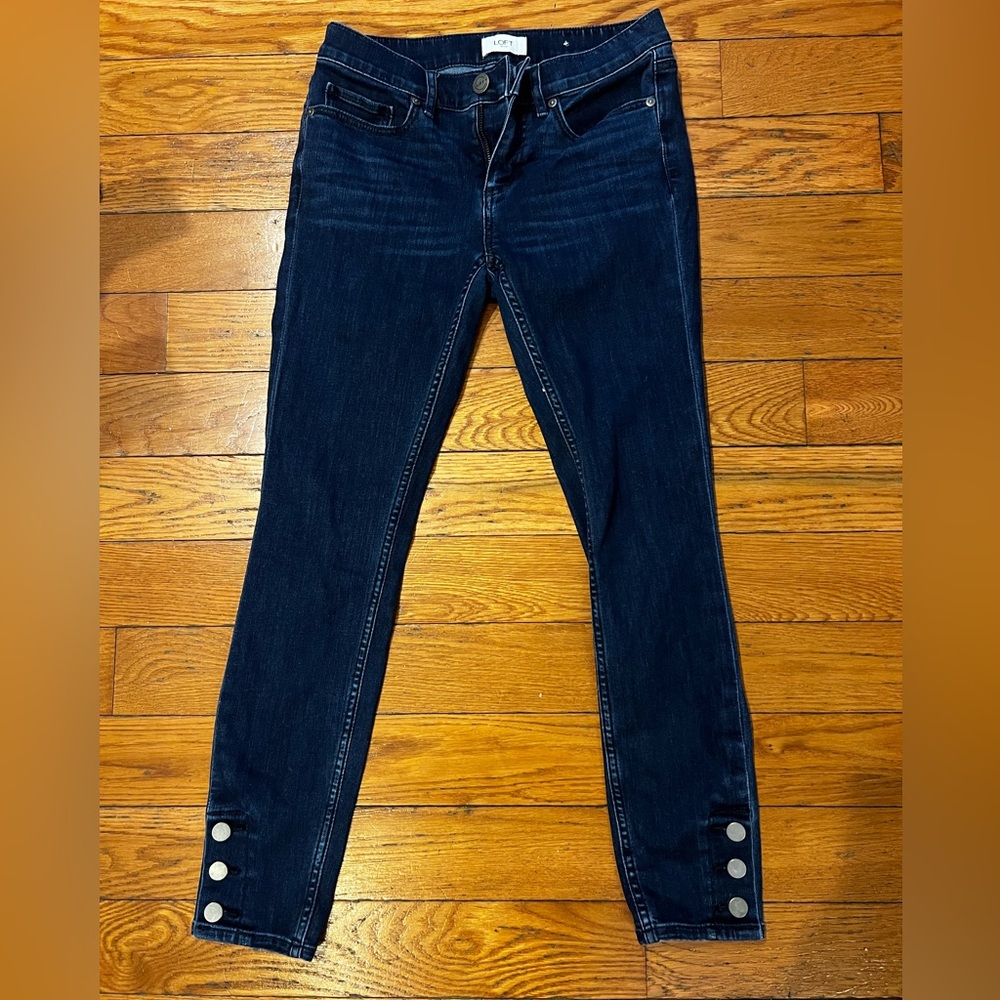 Women’s loft jeans modern skinny ankle color blue